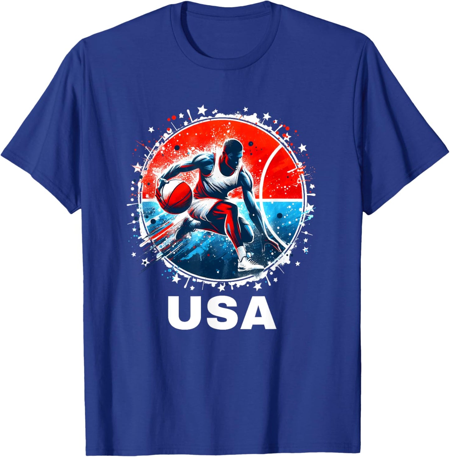 Basketball USA Team Men Women Kids Basketball Apparel USA T-Shirt - T-Shirt | Royal