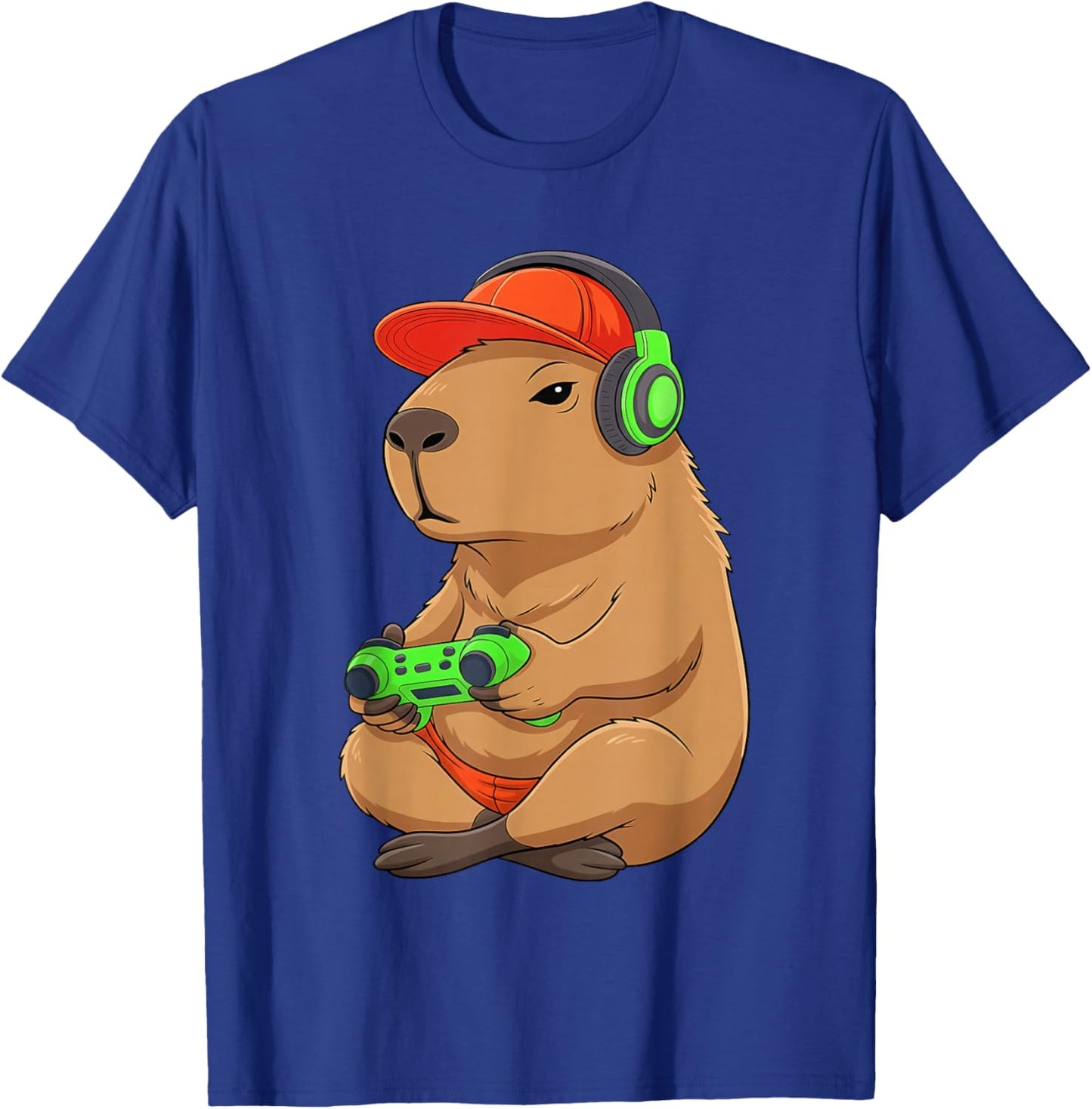Capybara Funny Video Games Gamer Capybara T-Shirt - T-Shirt | Royal
