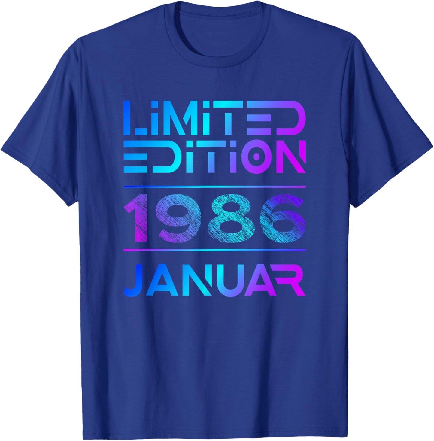 January 1986 Man Woman 40th Birthday Limited Edition T-Shirt - T-Shirt | Royal