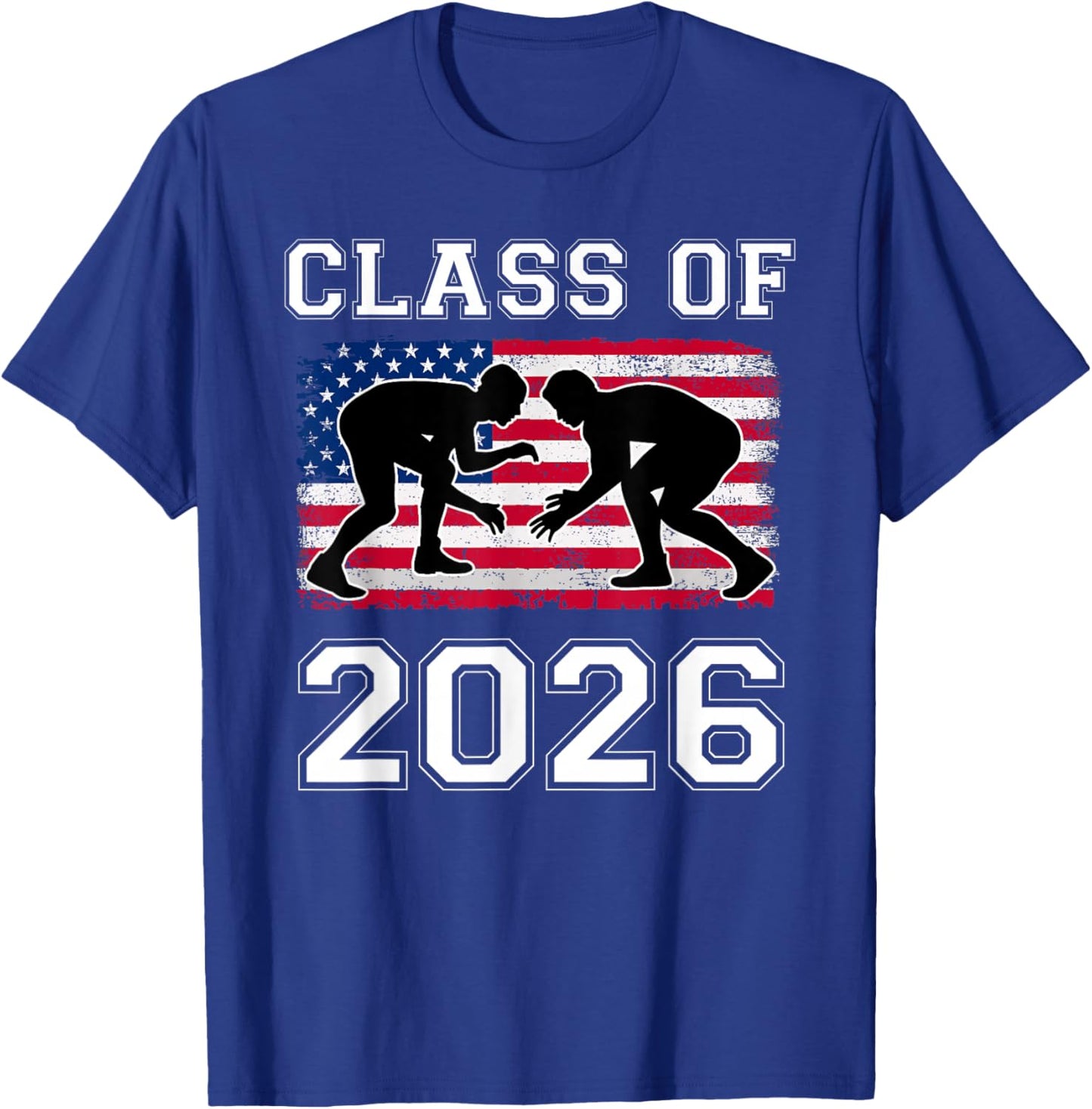 Class Of 2026 Senior Wrestling High School Wrestler T-Shirt - T-Shirt | Royal