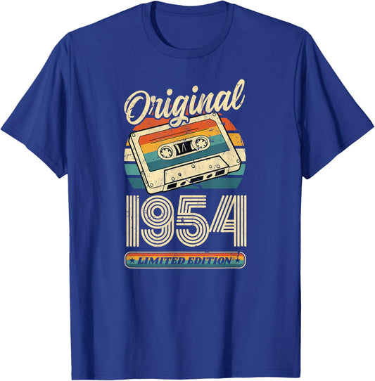 Original 1954 Vintage Anniversaire 72 Ans pour Hommes Femmes T-Shirt - T-Shirt | Royal
