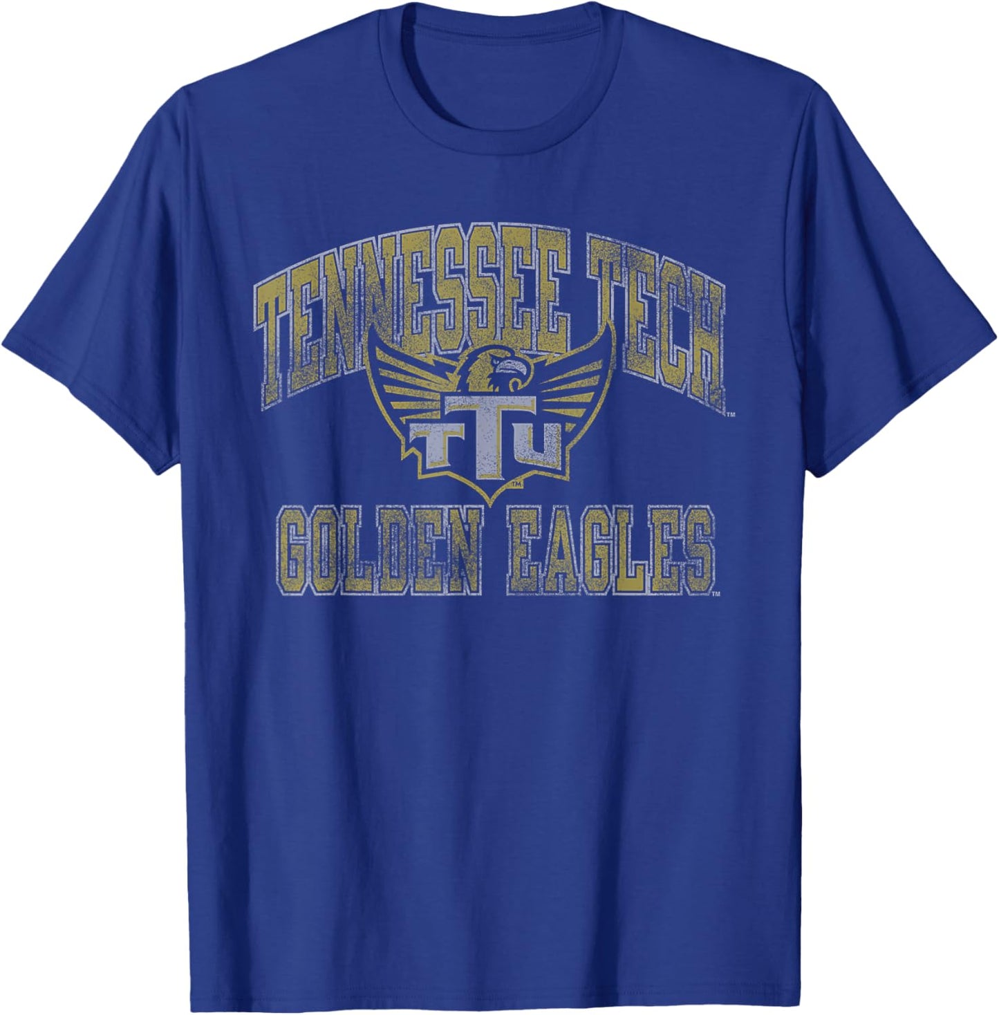 Tennessee Tech Golden Eagles Vintage Worn Purple T-Shirt - T-Shirt | Royal