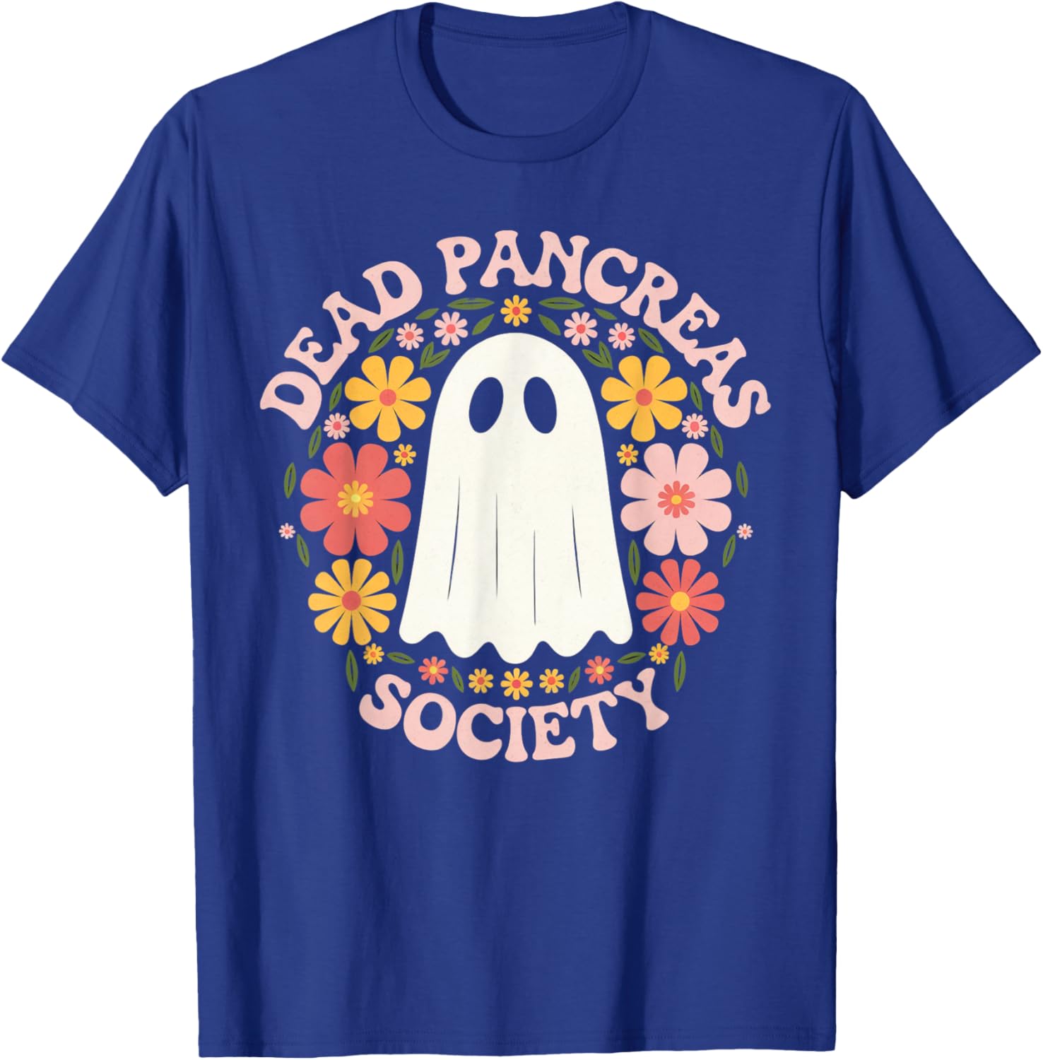Dead Pancreas Society Ghost Diabetes Awareness T-Shirt - T-Shirt | Royal
