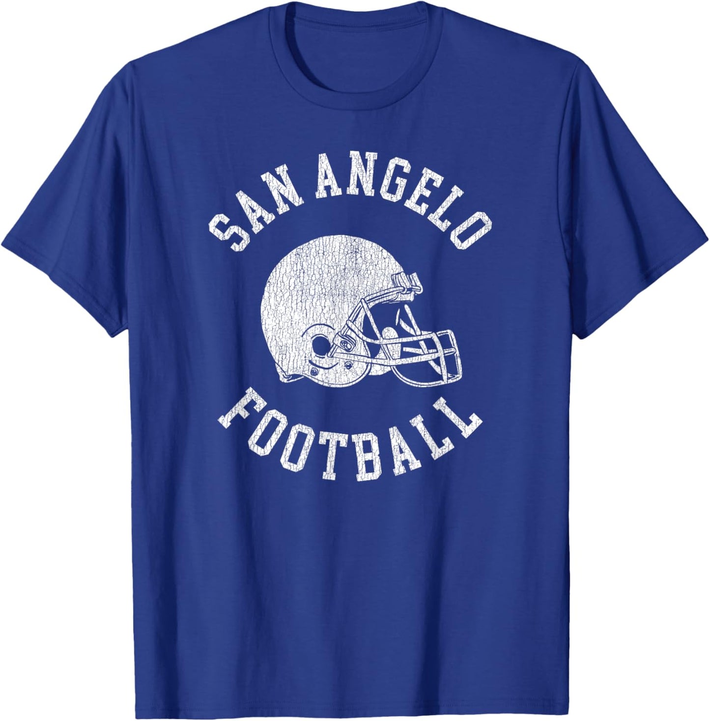 San Angelo Football Throwback Football Helmet Retro T-Shirt - T-Shirt | Royal