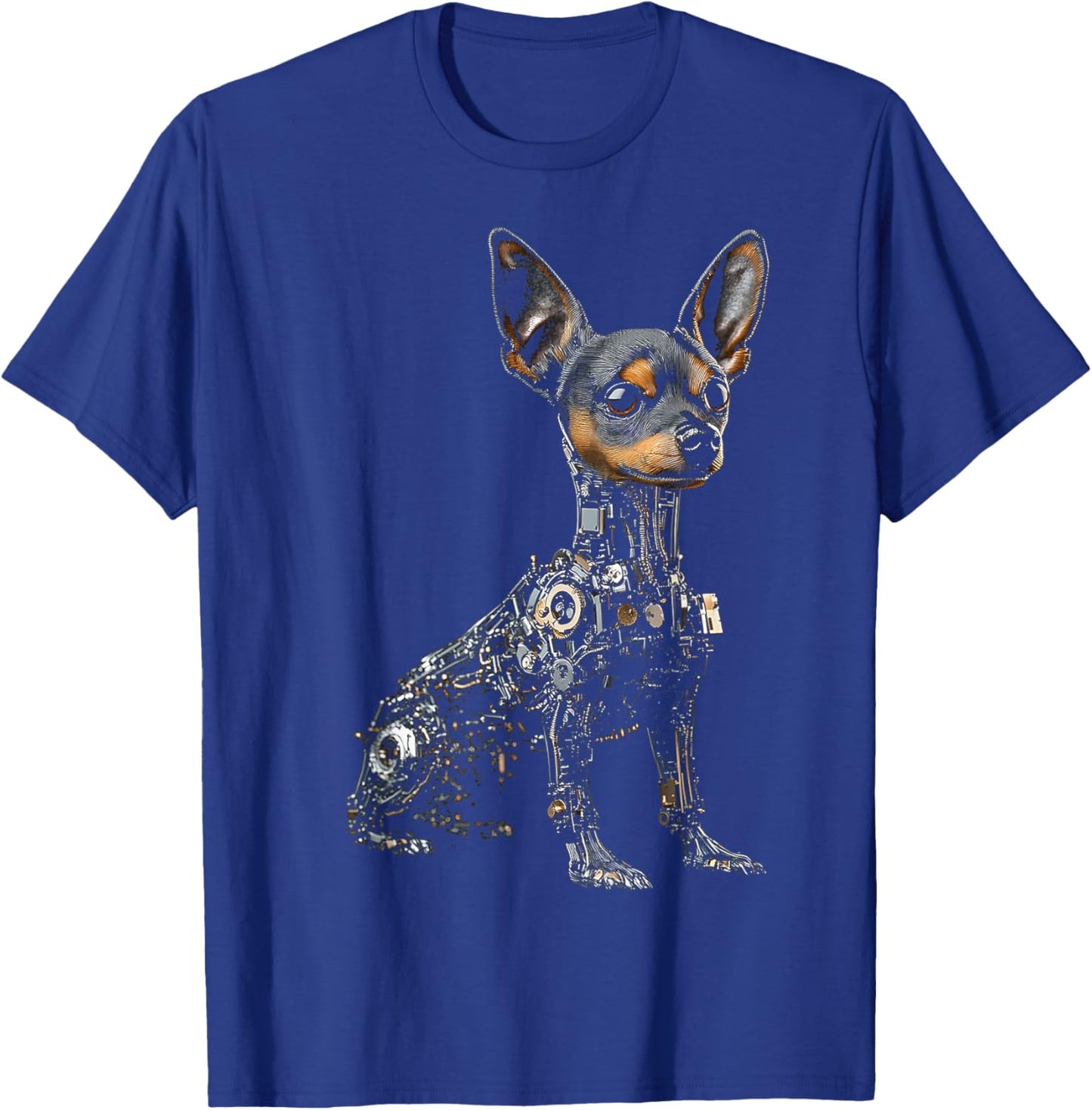 Toy Terrier Dog Motif Pet Artwork Toy Terrier T-Shirt - T-Shirt | Royal