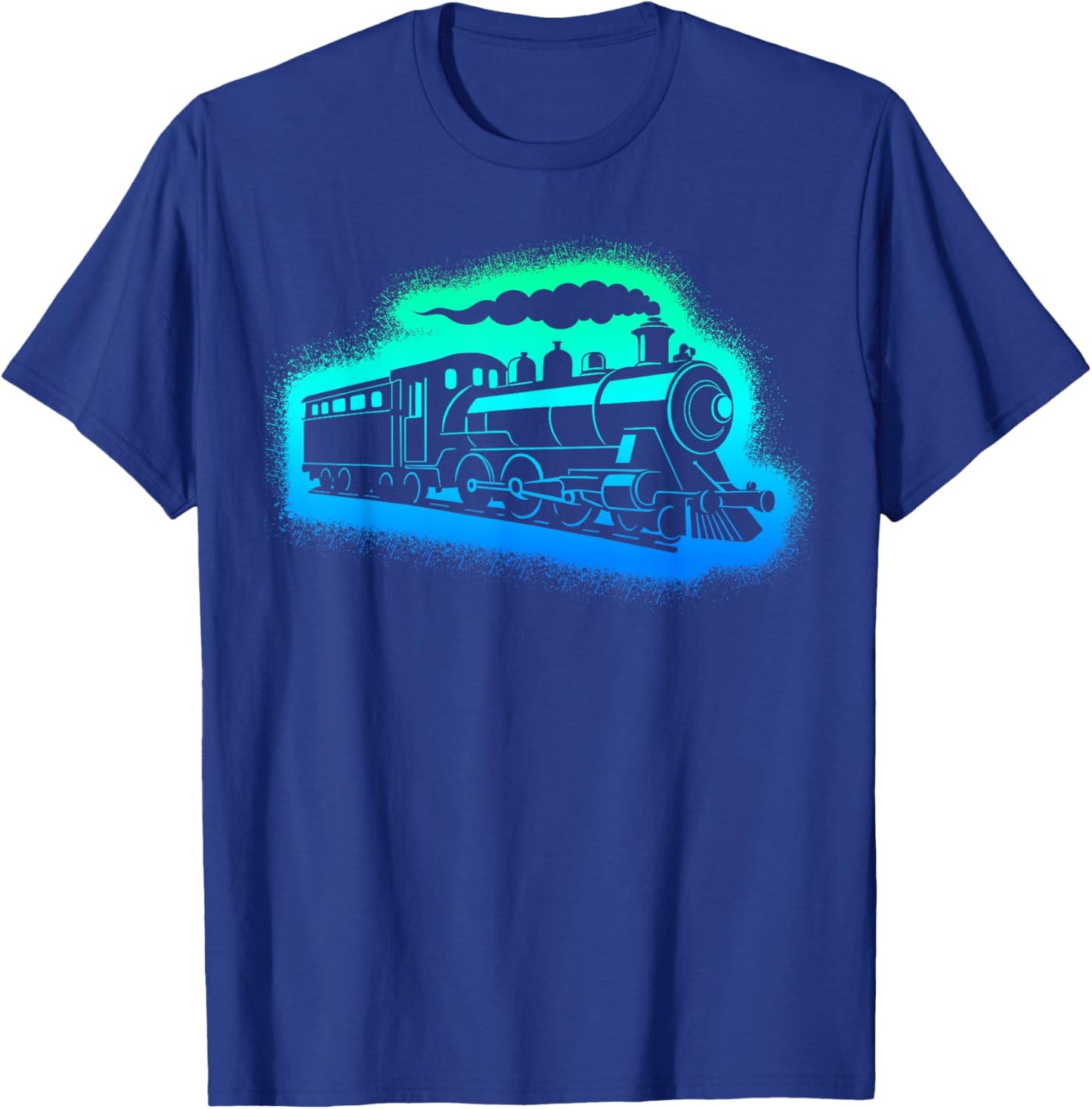 Steam Train Model Railway Children's Men's Boys Railway T-Shirt - T-Shirt | Royal