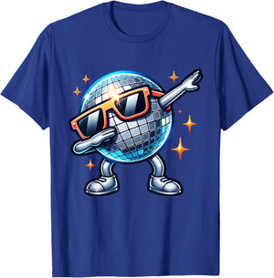 Retro Disco Ball Dabbing 70s Nightclub Dance Party Costume T-Shirt - T-Shirt | Royal