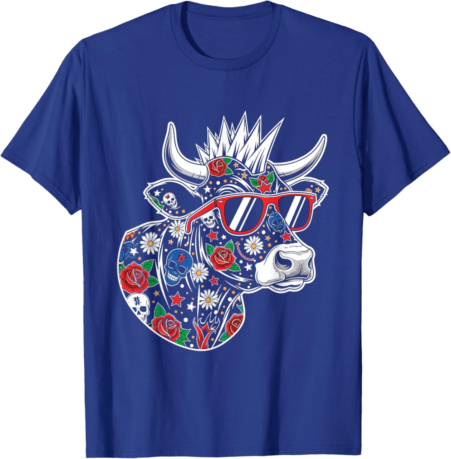 Punk Cow Punk Rocker for Toddlers Boys Kids Boys Design T-Shirt - T-Shirt | Royal