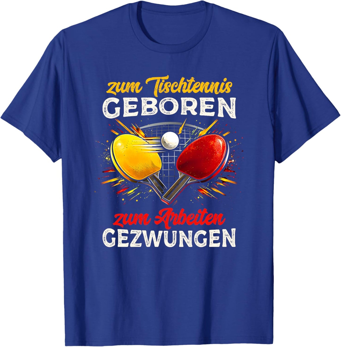 Lustiger Tischtennis Spruch Damen Herren Tischtennisschläger Premium T-Shirt - T-Shirt | Royal