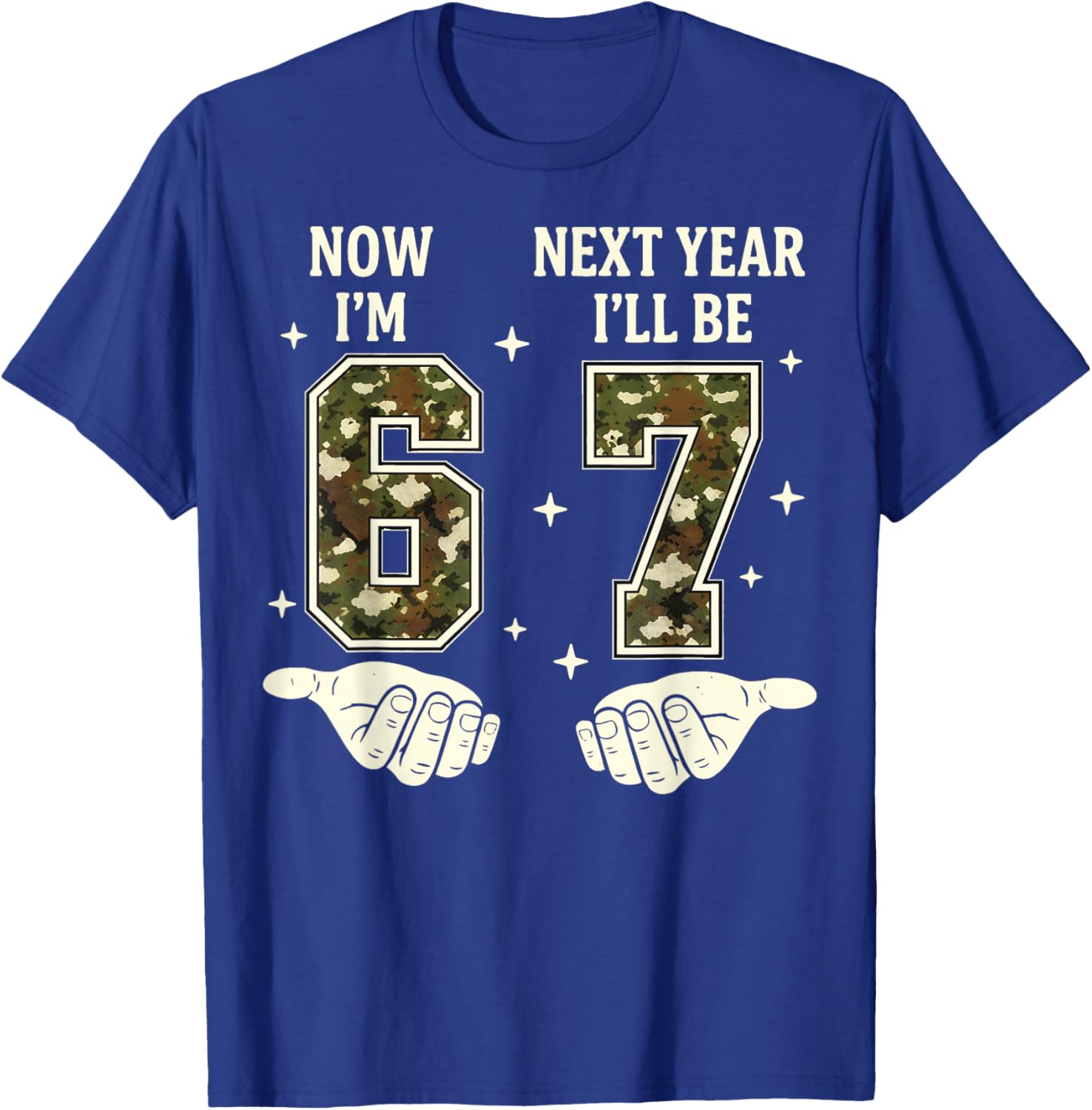 Now I'm 6 Next Year I'll Be 7 67 Birthday Boy Gifts for Kids T-Shirt - T-Shirt | Royal