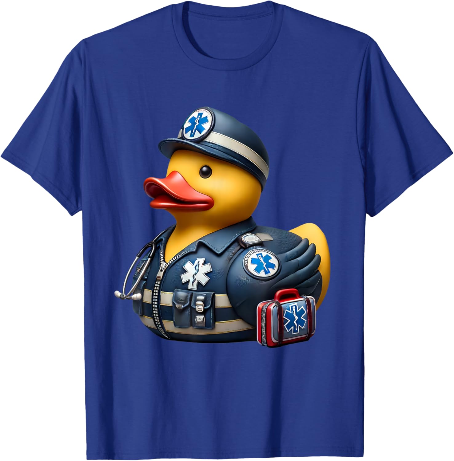 EMT Rubber Duck Paramedic Ducky Duckie T-Shirt - T-Shirt | Royal