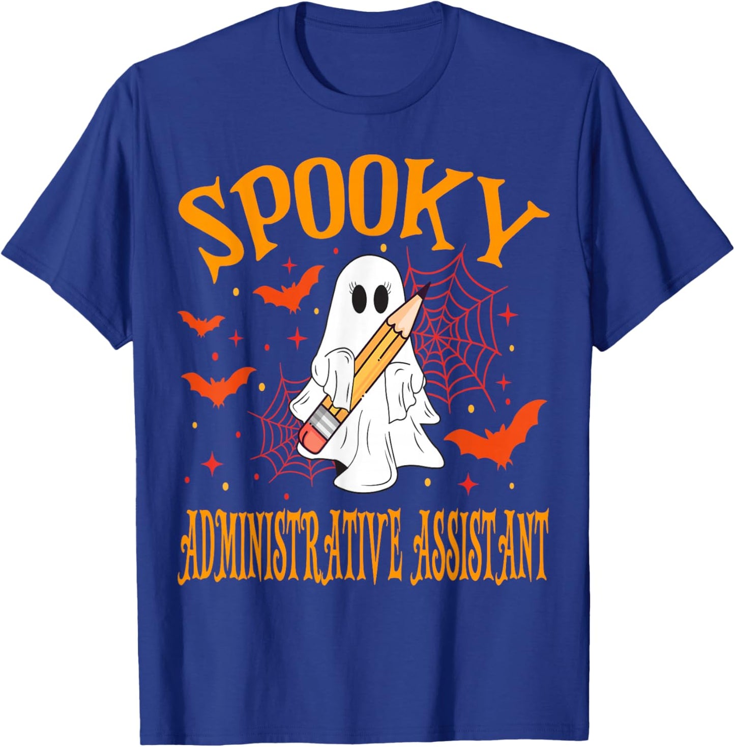 Spooky Administrative Assistant Halloween School T-Shirt - T-Shirt | Royal
