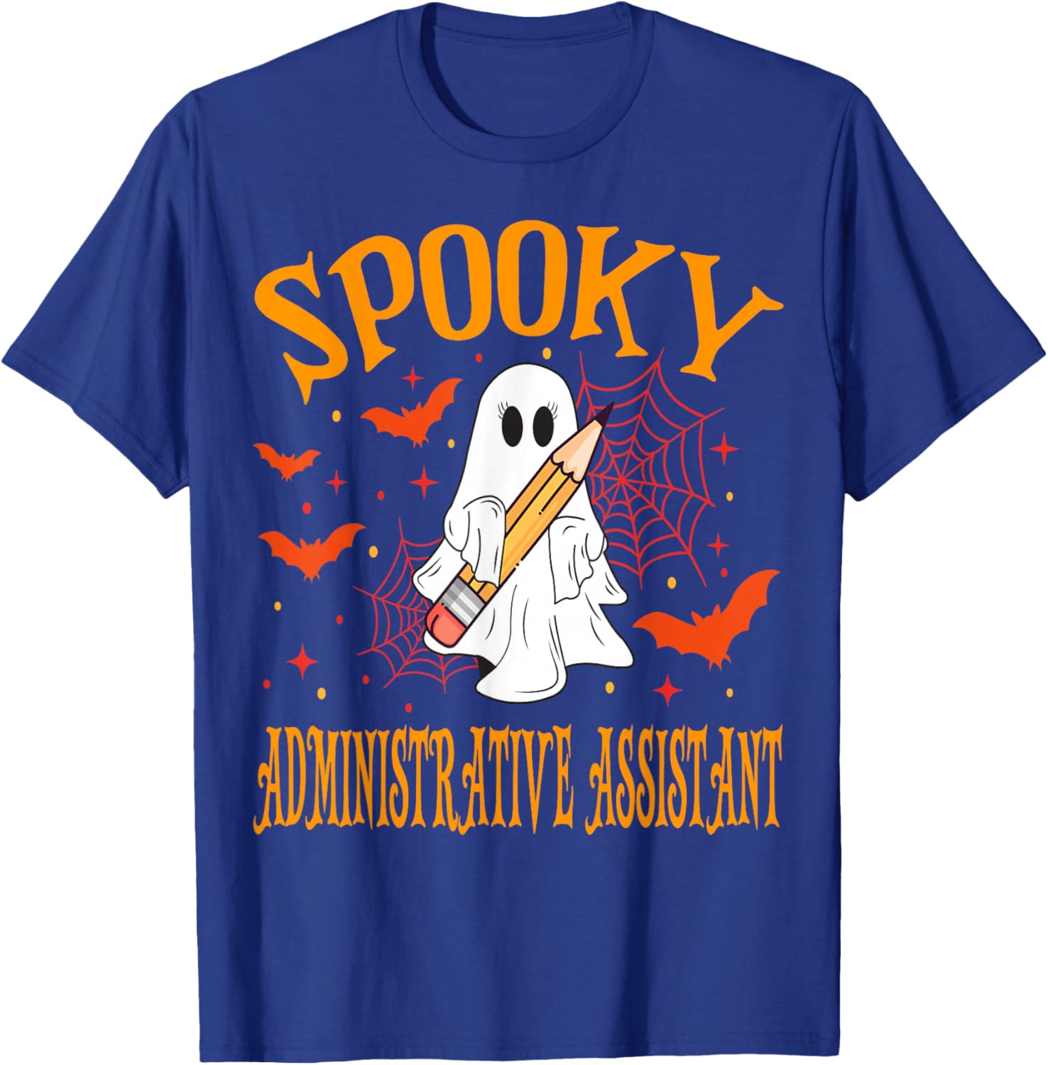 Spooky Administrative Assistant Halloween School T-Shirt - T-Shirt | Royal