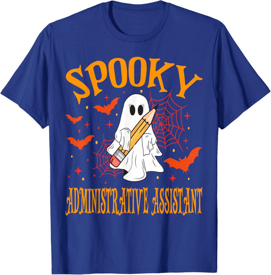 Spooky Administrative Assistant Halloween School T-Shirt - T-Shirt | Royal