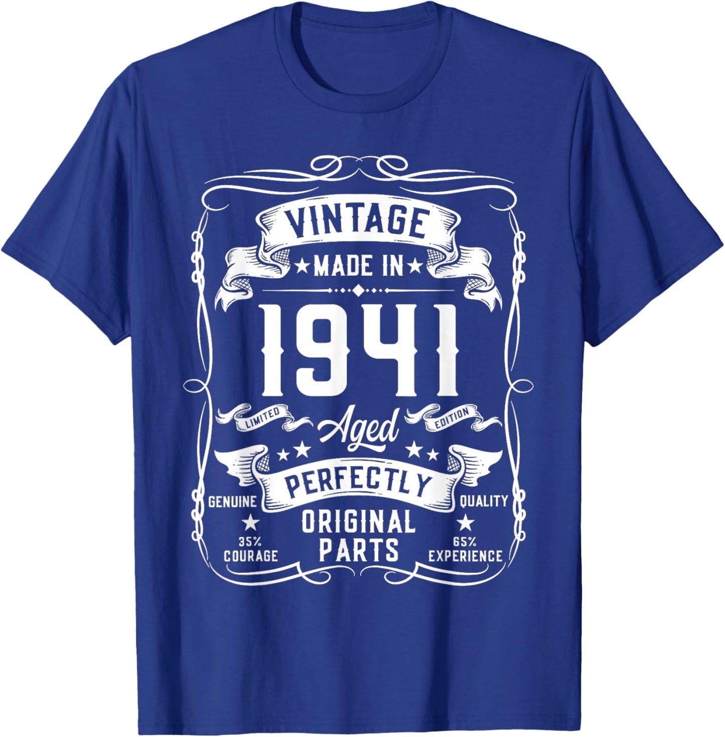 Vintage 1941 85yr 85th Birthday Gifts 85 Years Old T-Shirt - T-Shirt | Royal