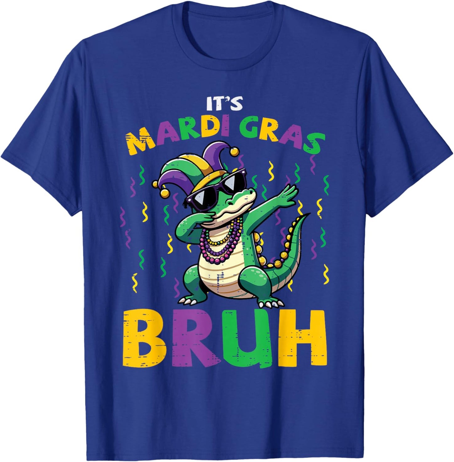 Its Mardi Gras Bruh Alligator Dab Fat Tuesday Enfants Hommes Femmes T-Shirt - T-Shirt | Royal