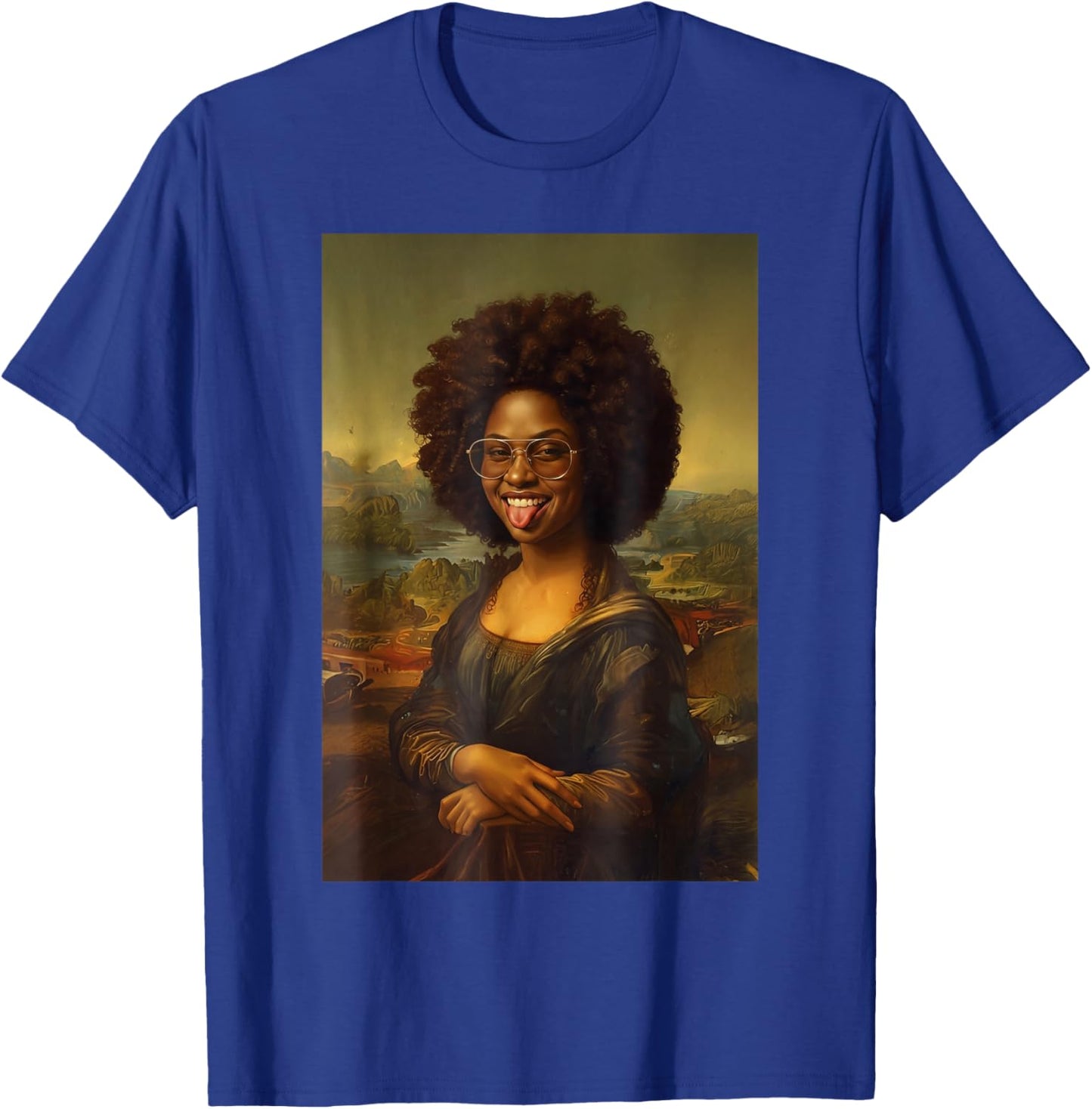 Black Mona Lisa Women Funny Black History Month Women T-Shirt - T-Shirt | Royal
