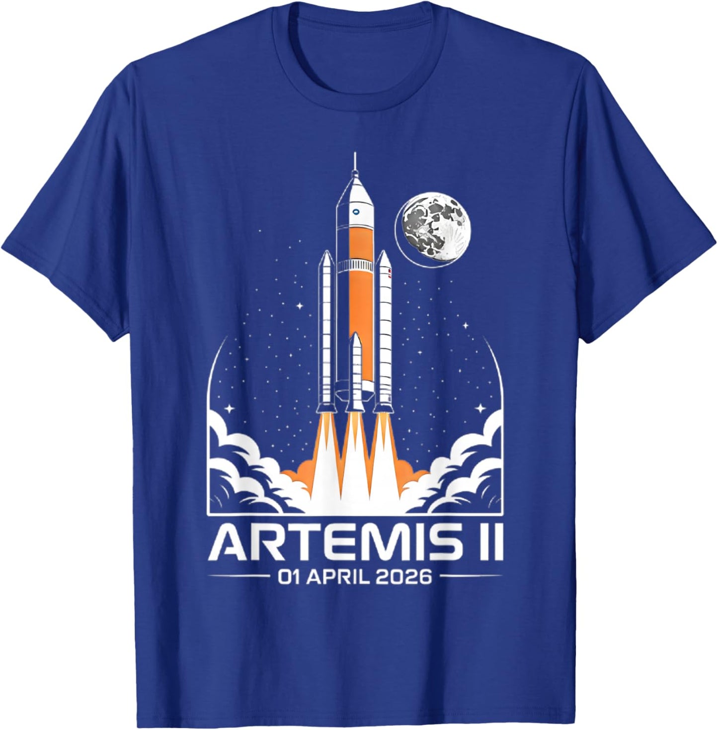 Artemis II Launch to The Moon Space Mission April 2026 T-Shirt - T-Shirt | Royal