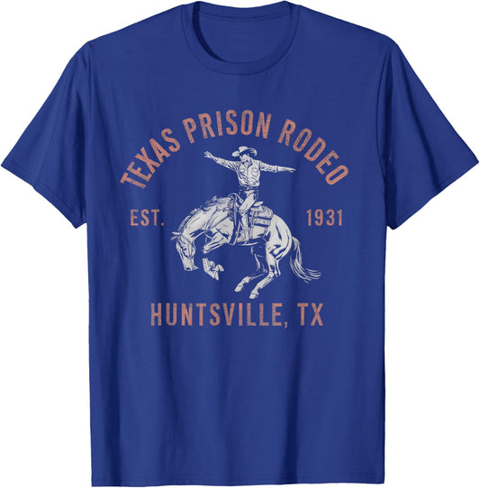 Texas Prison Rodeo Huntsville Est 1931 T-Shirt - T-Shirt | Royal