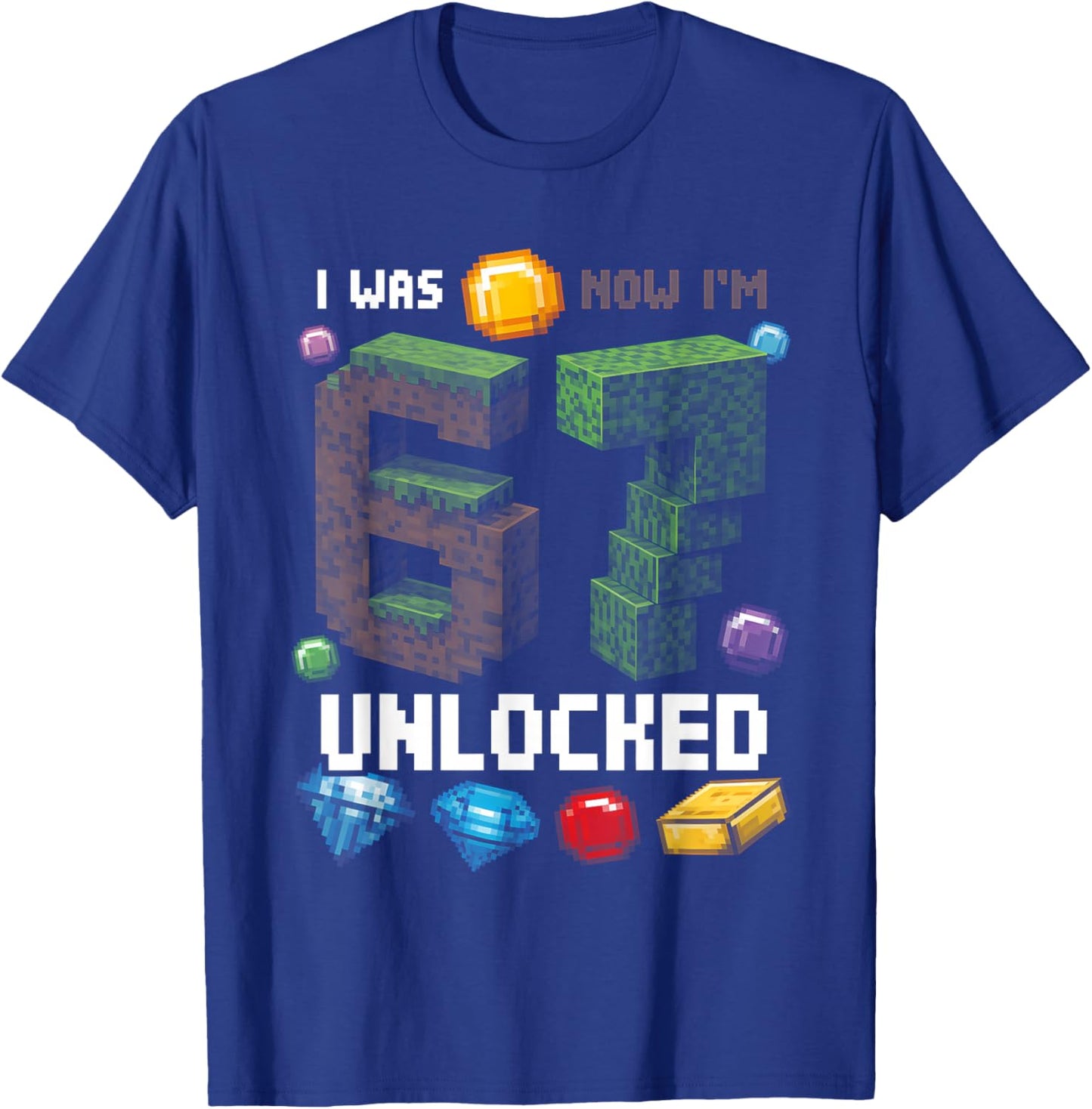 Ich war 6 Jetzt Bin ich 7 Unlocked Level Up Gamer 7. Geburtstag T-Shirt - T-Shirt | Royal