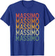 Retro Custom First Name Massimo T-Shirt - T-Shirt | Royal
