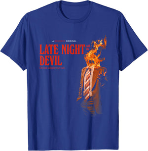 Late Night with The Devil Fire T-Shirt - T-Shirt | Royal