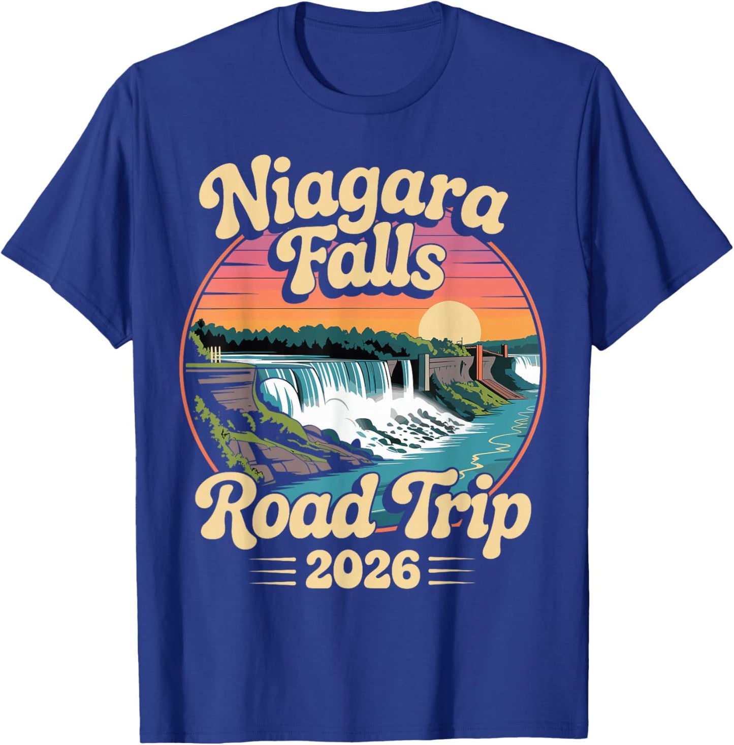 Niagara Falls Road Trip 2026 Summer Vacation Souvenir T-Shirt - T-Shirt | Royal