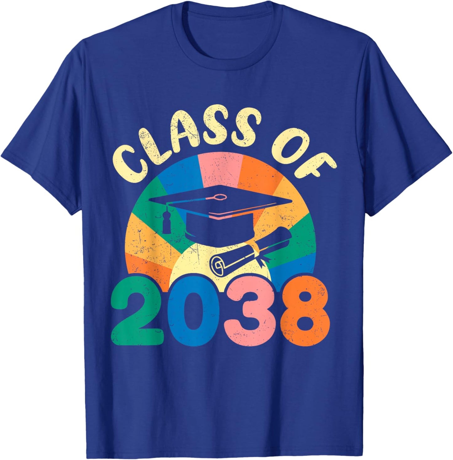 Back to School Pre-K Kindergarten Graduation Class of 2038 T-Shirt - T-Shirt | Royal