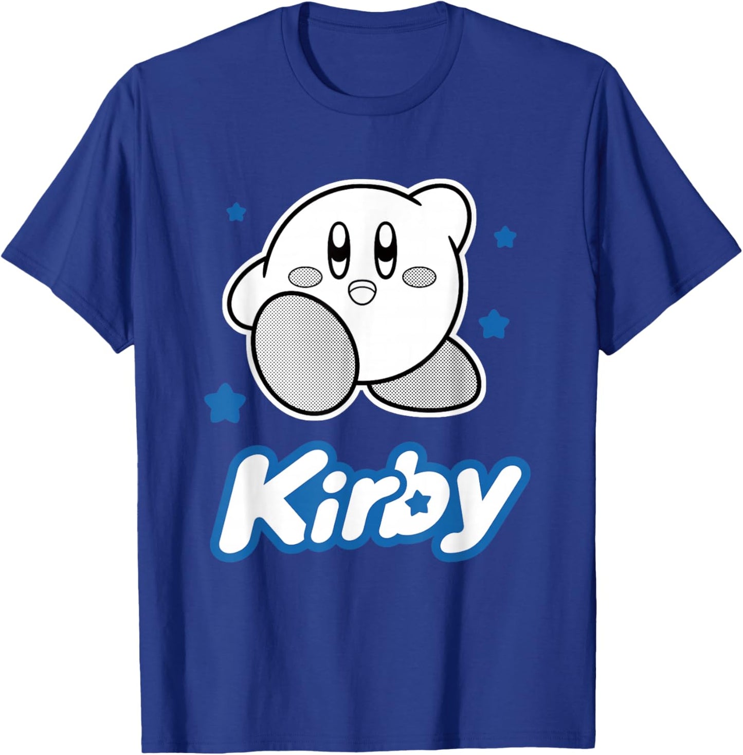 Kirby Blue Stars Big Character Portrait T-Shirt - T-Shirt | Royal