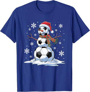 Funny Soccer Snowman T-Shirt - T-Shirt | Royal