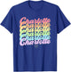 NBA Charlotte Hornets Pastel Rainbow Pride Stack T-Shirt - T-Shirt | Royal