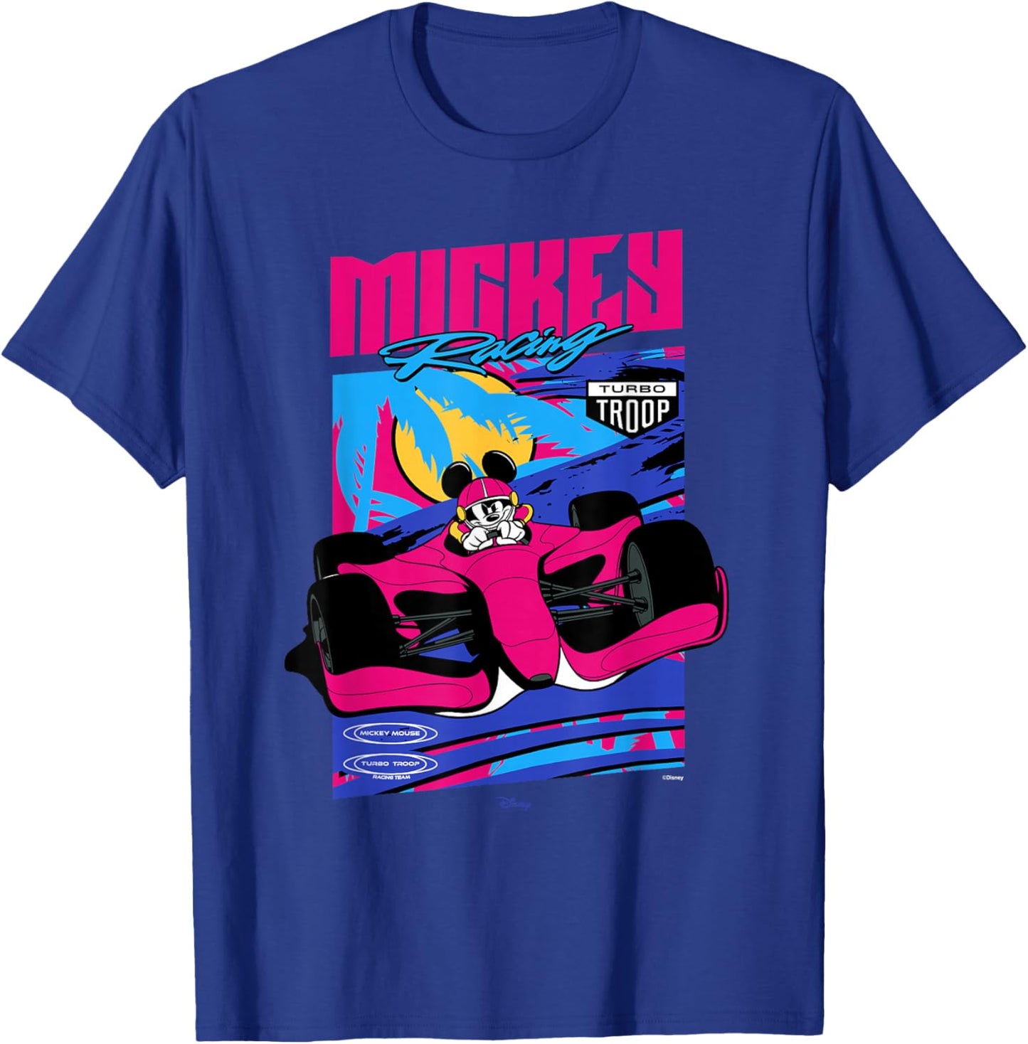 Disney Mickey Mouse Racing Turbo Troop T-Shirt - T-Shirt | Royal