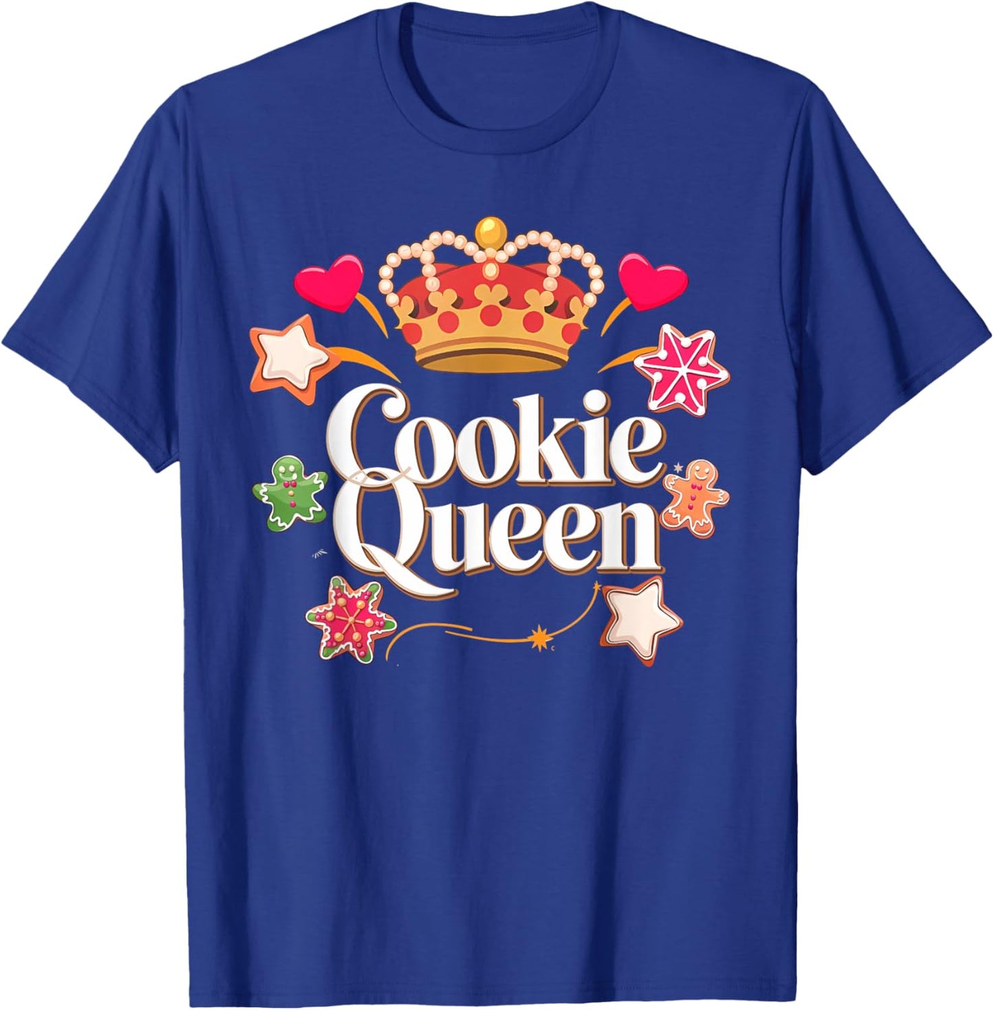 Cookie Queen Funny Xmas Baking Cookies Lover T-Shirt - T-Shirt | Royal