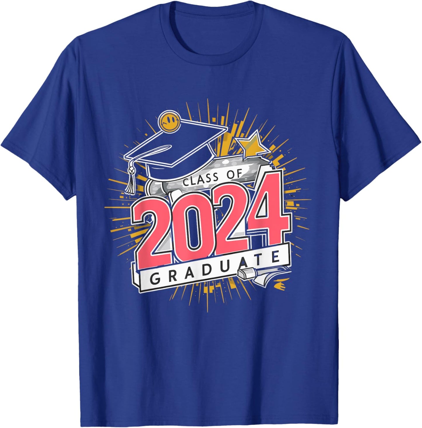 Done Class Of 2024 Graduation Graduate Men Women Kids T-Shirt - T-Shirt | Royal