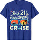 Our 21st Wedding Anniversary Cruise Vacation Couple Matching T-Shirt - T-Shirt | Royal
