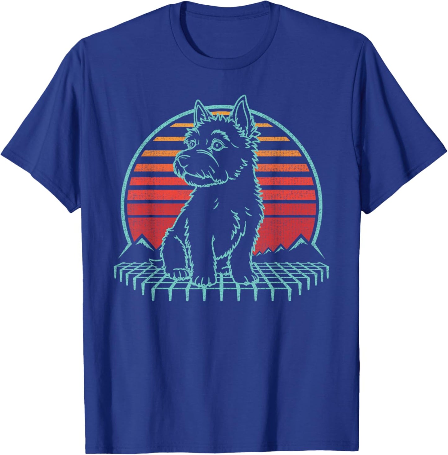 Australian Terrier Lover Dog Owner Retro Vintage 80s T-Shirt - T-Shirt | Royal