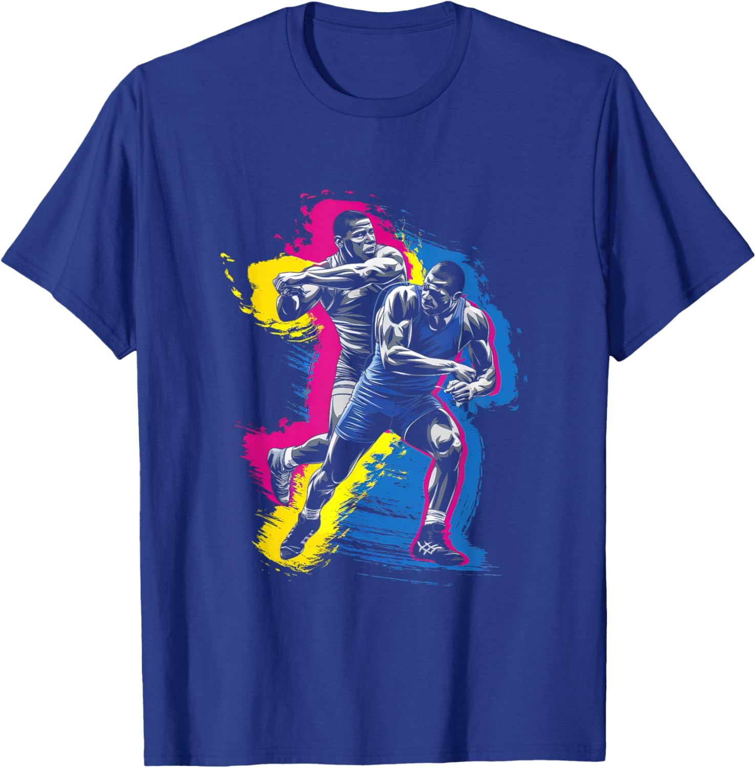 Colorful Wrestling Player Women Kids Wrestling Lover T-Shirt - T-Shirt | Royal