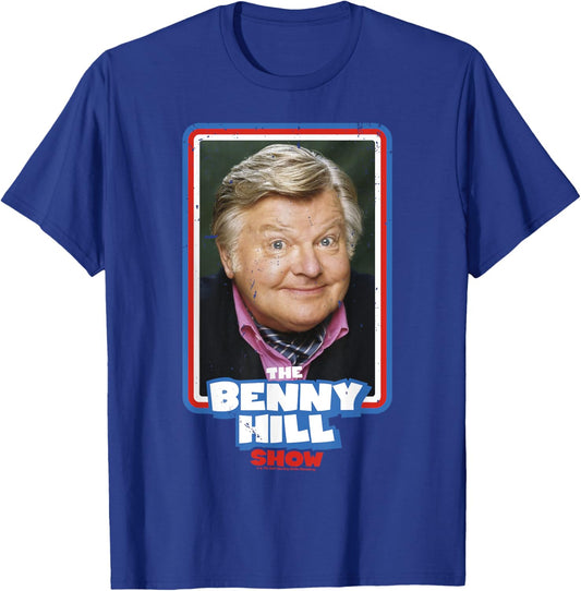 Benny Hill Show Smile Retro Distressed T-Shirt - T-Shirt | Royal