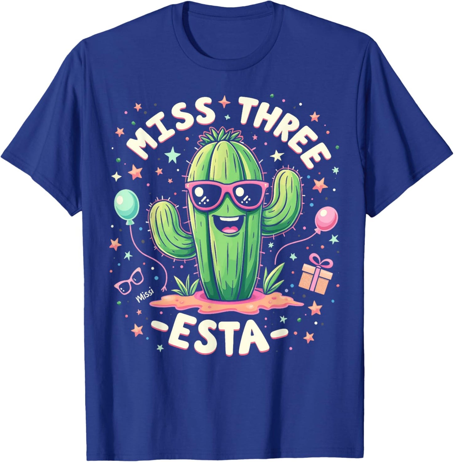 3esta Birthday Three Esta Party Miss Three Esta 3esta Party T-Shirt - T-Shirt | Royal