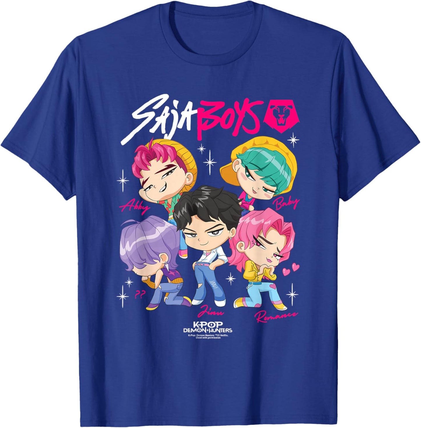 KPop Demon Hunters Saja Boys Chibi Offiziell lizenziert T-Shirt - T-Shirt | Royal