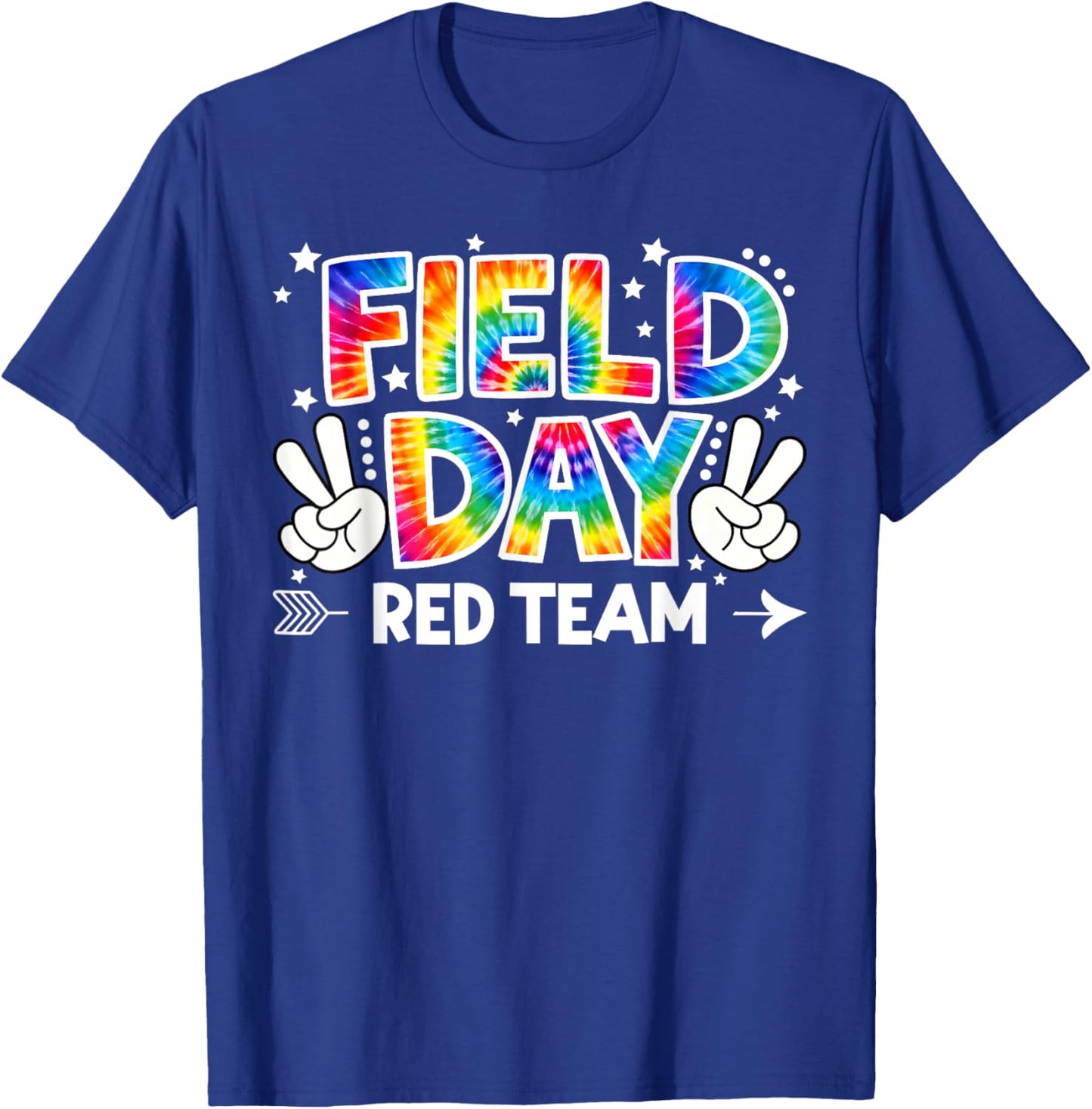 Field Day Red Team Peace Hand Tie Dye Men Women Kid T-Shirt - T-Shirt | Royal