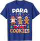 Para Of Smart Cookies Christmas Gingerbread Paraprofessional T-Shirt - T-Shirt | Royal