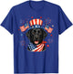 Patriotic Black Labrador Dog 4th of July American Flag T-Shirt - T-Shirt | Royal