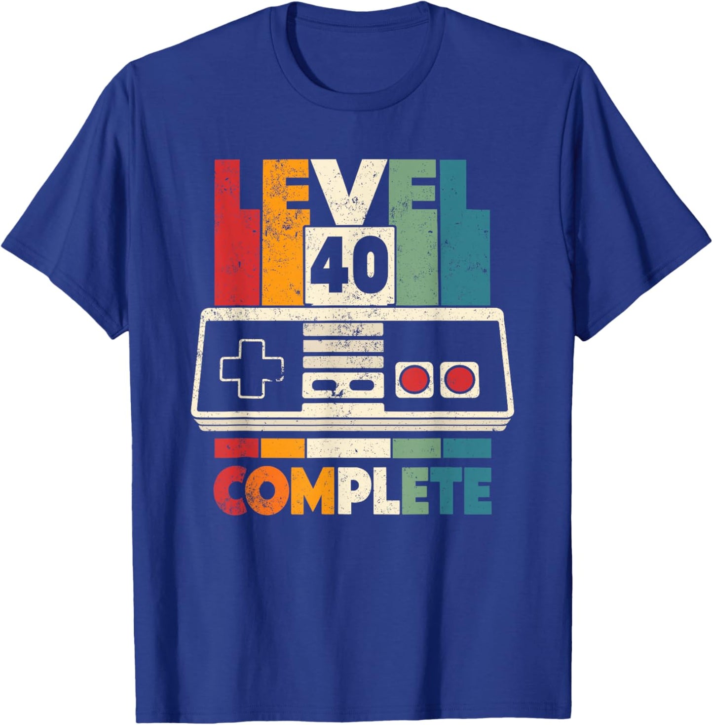 40th Wedding Anniversary Him Her Vintage Level 40 Complete T-Shirt - T-Shirt | Royal