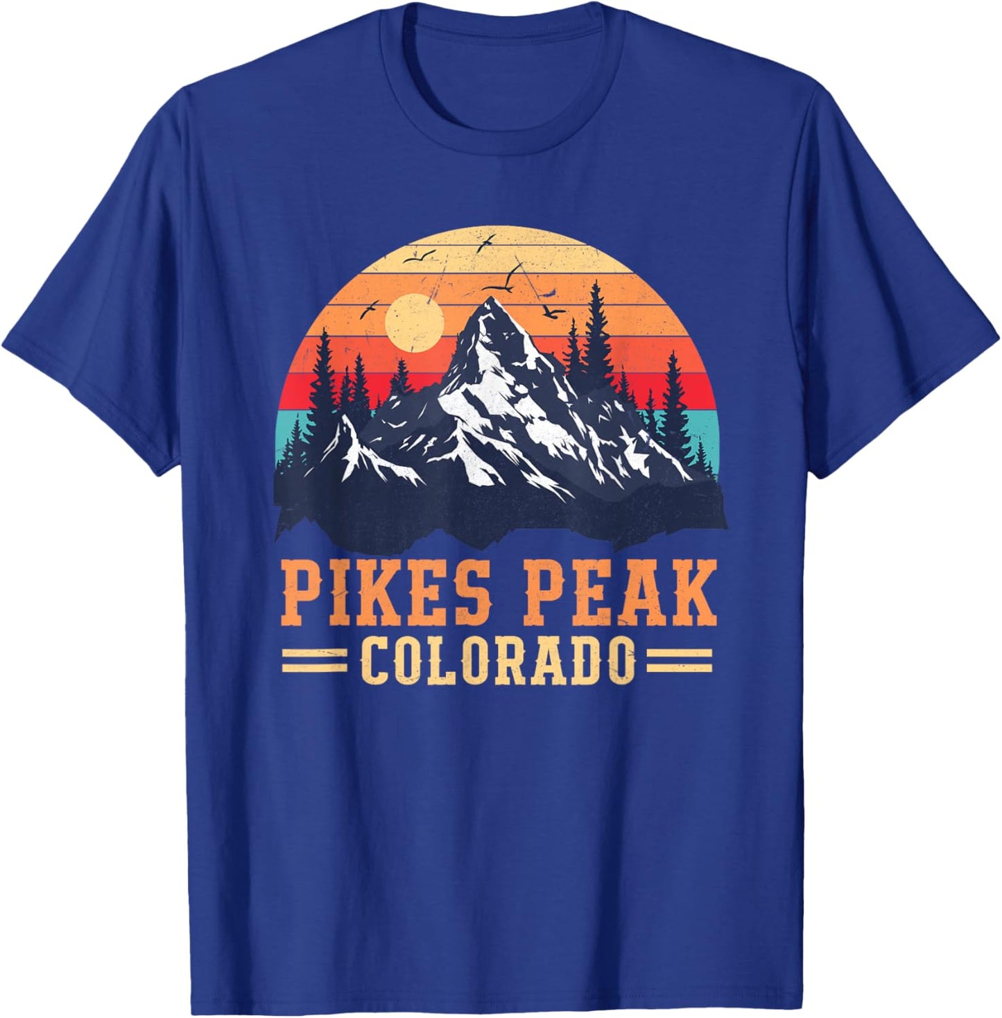 Pikes Peak National Park Hiking Mountain Outdoor T-Shirt - T-Shirt | Royal