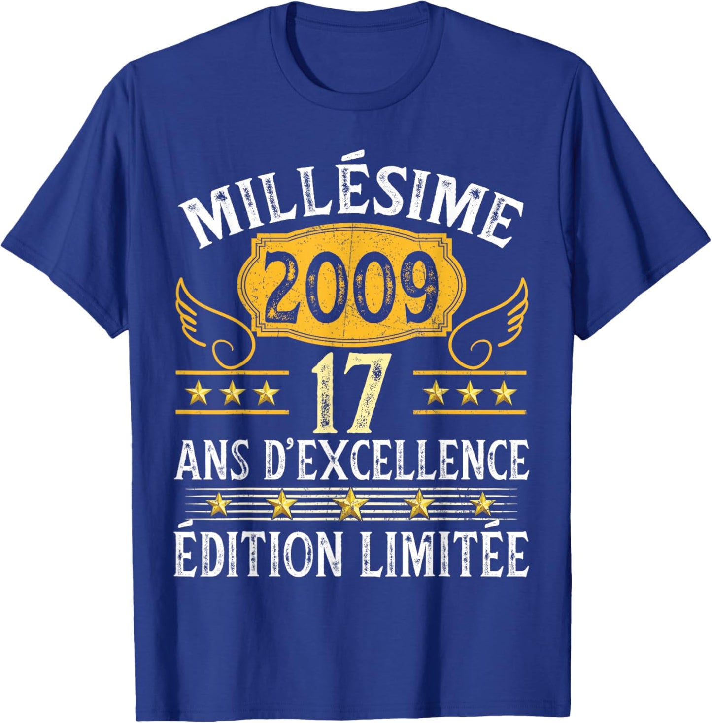 Vintage 2009 17 Ans Anniversaire Homme Garcon Millésime 2009 T-Shirt - T-Shirt | Royal