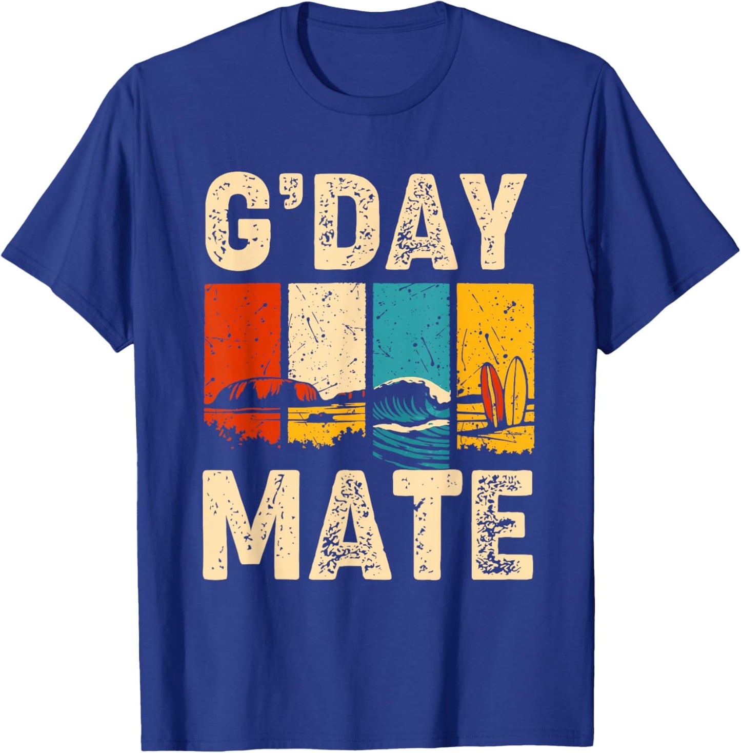 Australia G'Day Mate Shirt Aussie Funny Australian Nature T-Shirt - T-Shirt | Royal