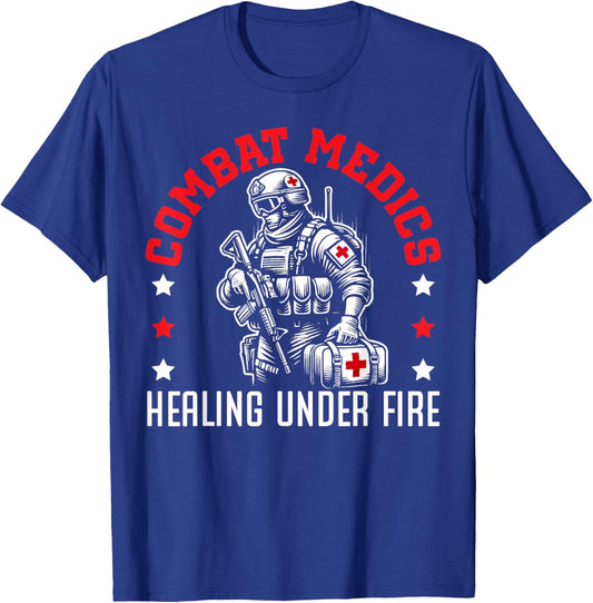 Combat Medic First Aid Field Medic Military T-Shirt - T-Shirt | Royal
