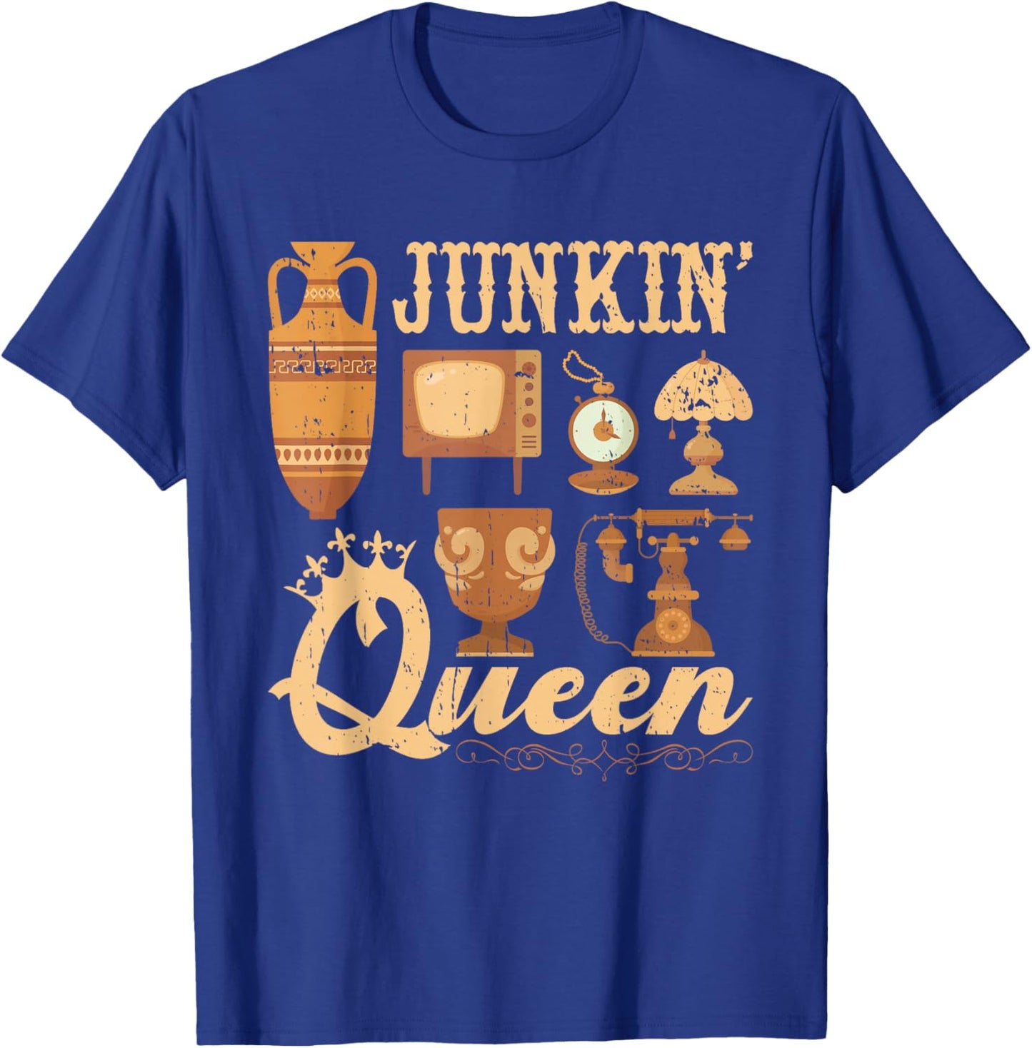 Junkin Queen Junking Antique Junk & Thrift T-Shirt - T-Shirt | Royal
