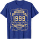 Vintage 1999 27yr 27th Birthday Gifts 27 Years Old T-Shirt - T-Shirt | Royal